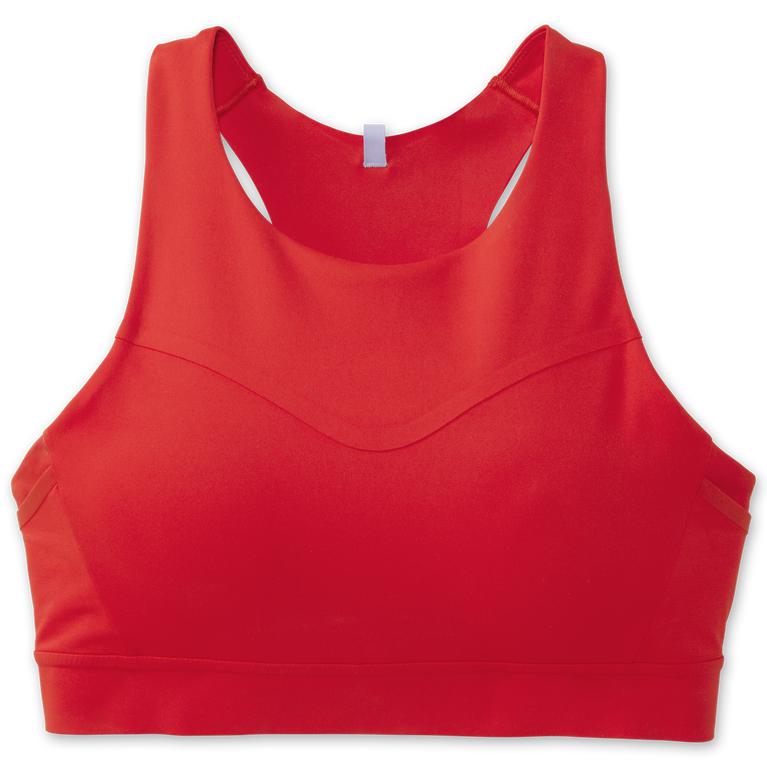 Brooks Womens Drive 3 Pocket Running Bra - Jamberry/Red (140693-BQT)